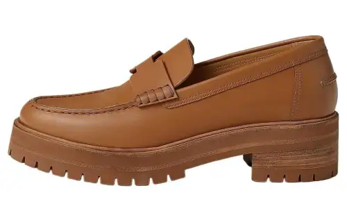 HERMES Ivy Loafers Women's Brown