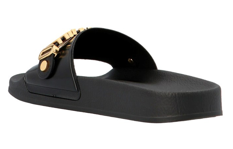 MOSCHINO Slide Slippers Women's Black Gold