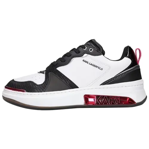 KARL LAGERFELD / Karl Lagerfeld Jeans Leather Low top Skateboard Shoes Women's Black White