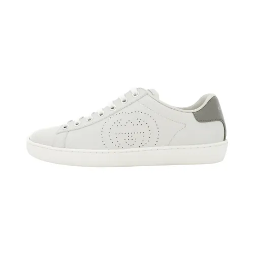 Gucci Wmns Ace 'Interlocking G - White Grey' Women's