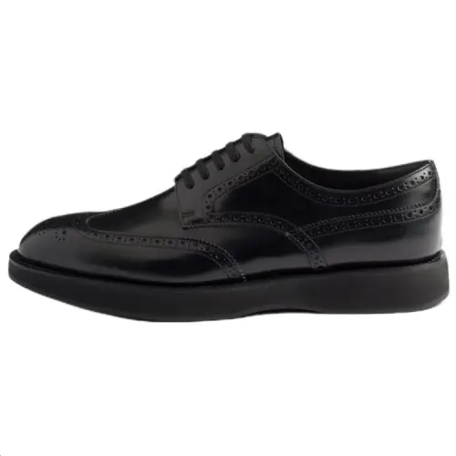 PRADA Leather Dress Shoes Men's Black