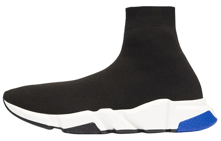 Balenciaga Speed Fabric High top Sports Casual Shoes Men's Black