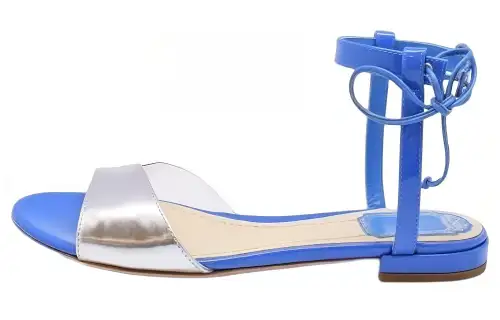 DIOR Leather One Strap Sandals Women's Blue