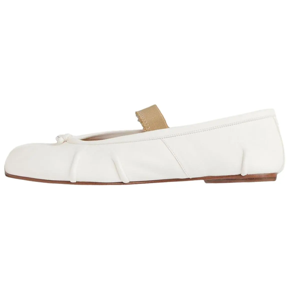 Maison Margiela Tabi Flat Mary Jane Shoes Women's White