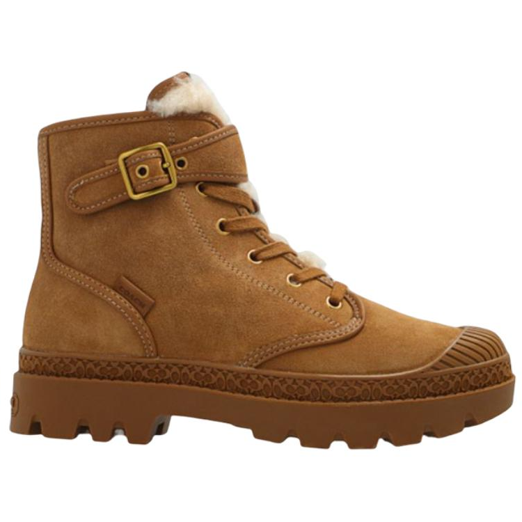COACH Suede Fashion Ankle Boots Women's Brown
