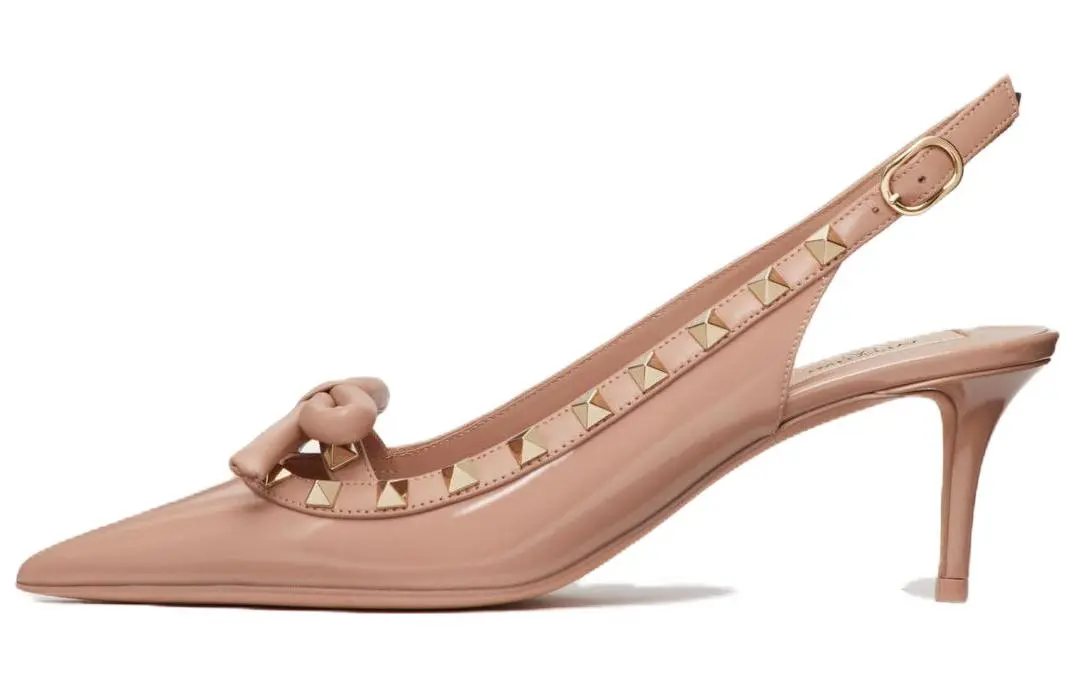 Valentino Garavani Rockstud Bow Detailed Pointed Toe Pumps