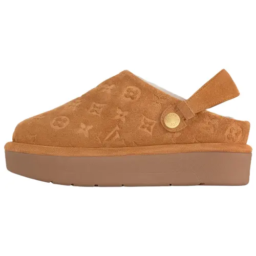 LOUIS VUITTON Aspen Calfskin Casual Shoes Women's Brown
