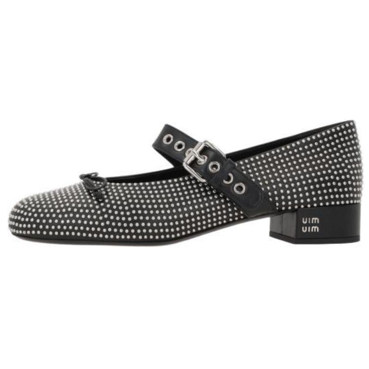 Женские туфли MIU MIU (черные из телячьей кожи)