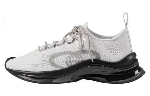 Gucci Wmns Run Sneaker 'White Grey Black' Women's