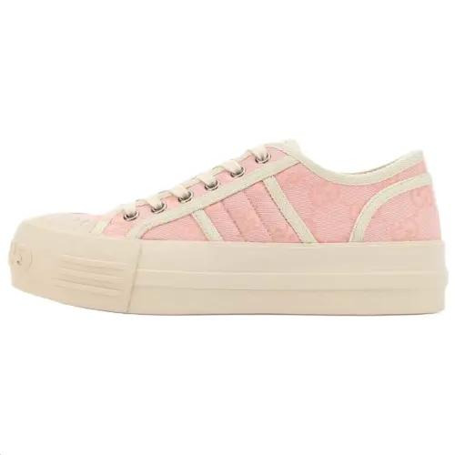 GUCCI Canvas Low top Skateboard Shoes Women's Pink