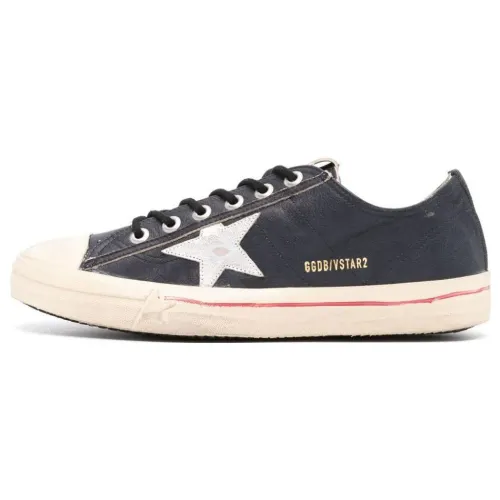 Golden Goose V-Star Distressed-effect Leather Sneakers