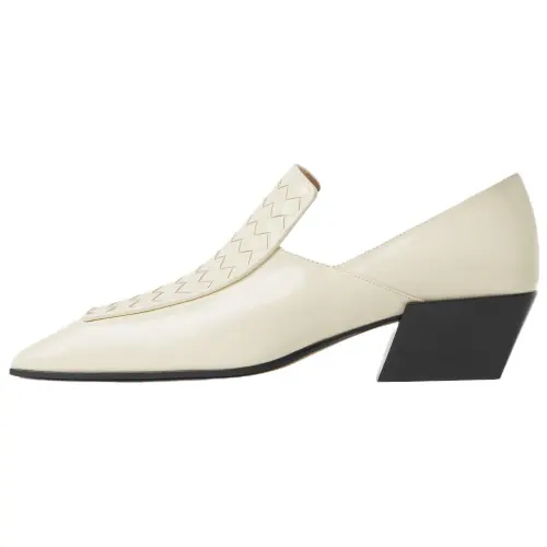 Bottega Veneta VENTURA Casual Shoes 4cm Women's Sea Salt White