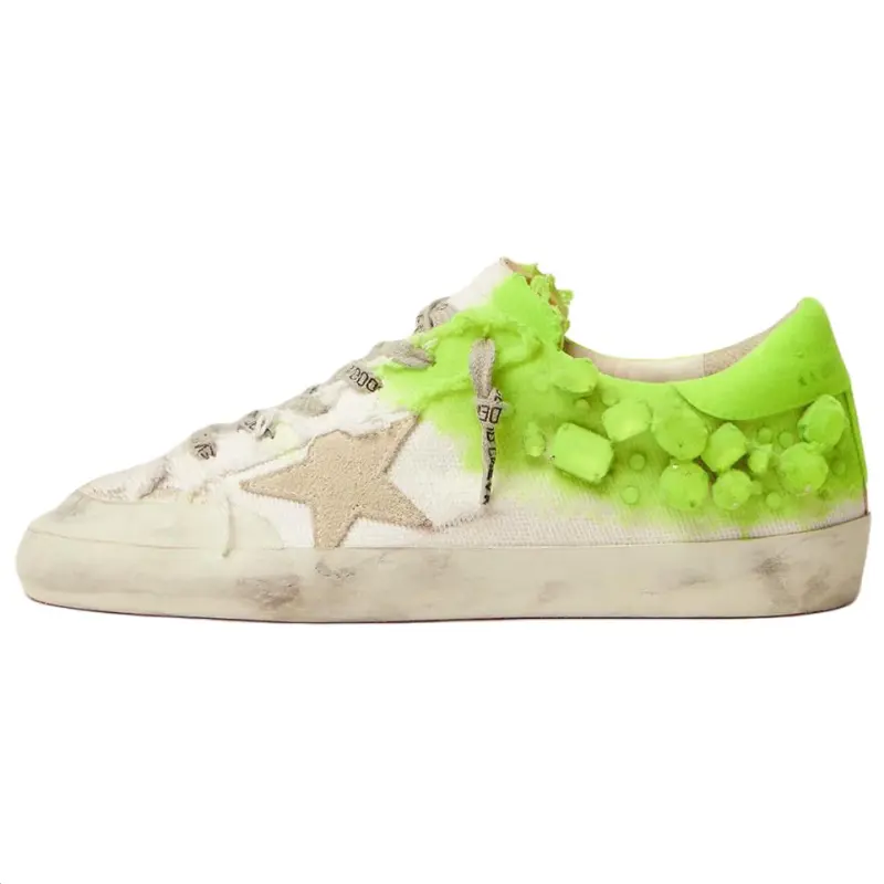 Golden Goose Super Star Canvas Stylish Skateboarding Shoes Women's White