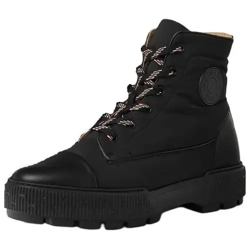 HERMES Fresh Leather Ankle Boots 4cm Men's Black