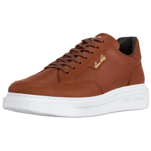 LOUIS VUITTON Beverly Hills Low top Skateboard Shoes Men's Brown