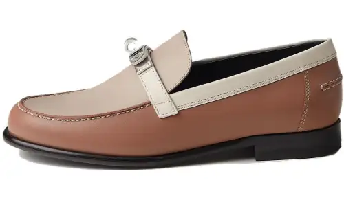 HERMES Destin Loafers Women's Brown