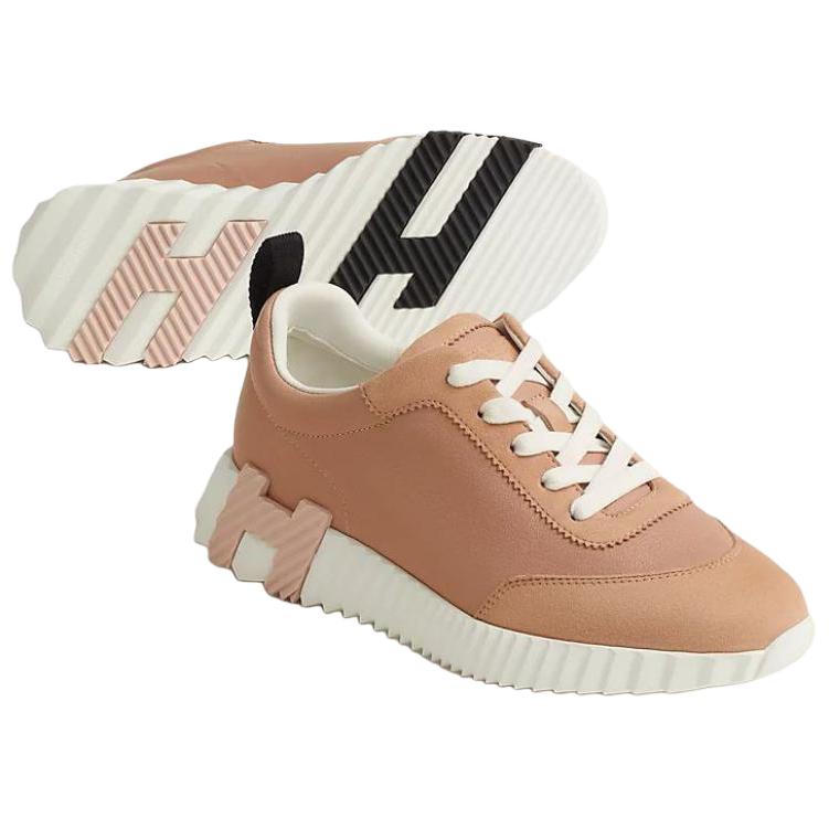Женские кроссовки Hermes Bouncing 4cm (розовые) — фото 5