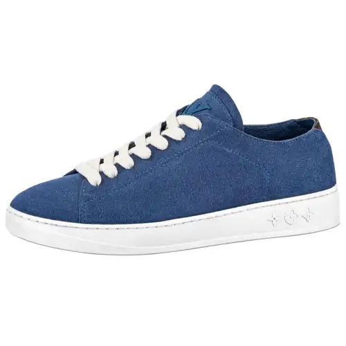 LOUIS VUITTON Resort Cushioning, Wear Resistant Low top Skateboard Shoes Men's Blue White