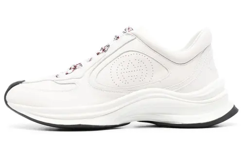 GUCCI Perforated-logo Lace-up Sneakers