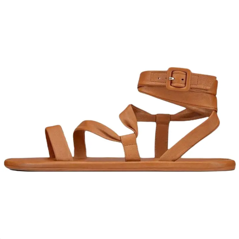 DIOR Abbesse Cow Leather One Strap Sandals Women's Brown