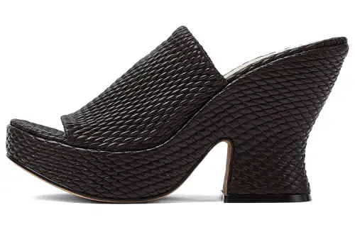 Bottega Veneta Slide Slippers Women's Black Brown