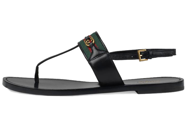 Женские сандалии Gucci (черные)