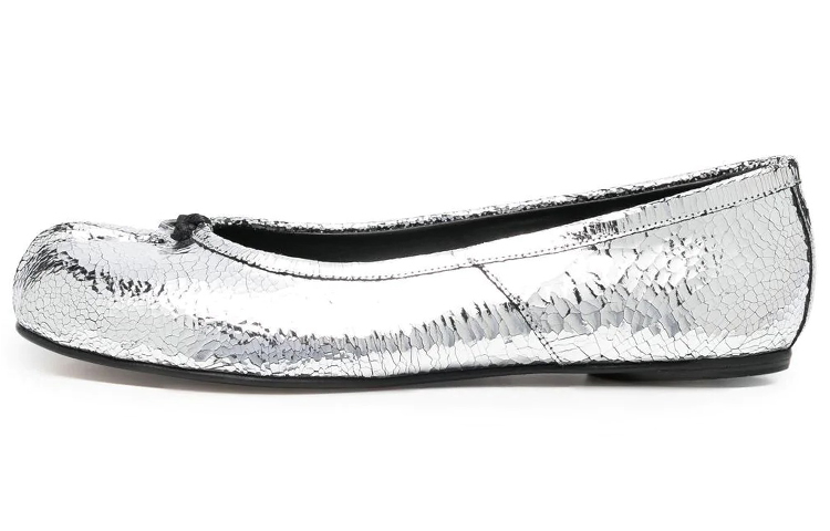 Женские туфли Maison Margiela Tabi (серебряные)