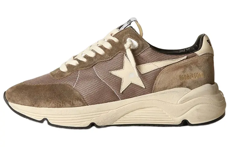 Golden Goose Running Sole Olive Green Cream