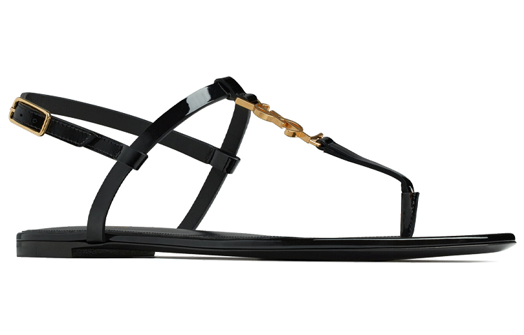 SAINT LAURENT Cassandra T Strap Sandals Women's