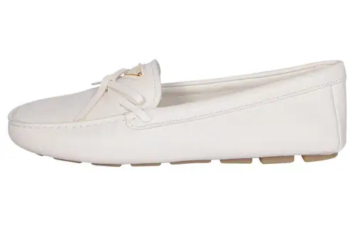 PRADA Cow Leather Loafers Women's White