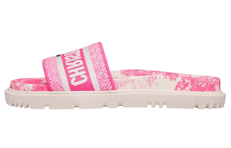 DIOR Dway Slide Slippers Women's Bright Pink