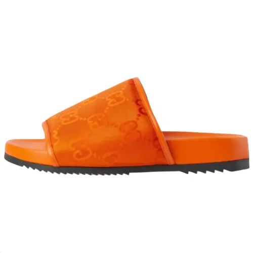 GUCCI Rubber Slide Slippers Men's Orange
