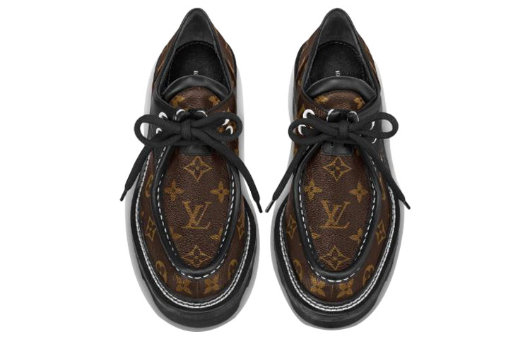 LOUIS VUITTON Beaubourg Platform Derby Shoes 'Brown' Women's
