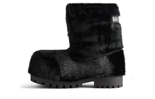 Balenciaga Alaska Low Faux-fur Boots