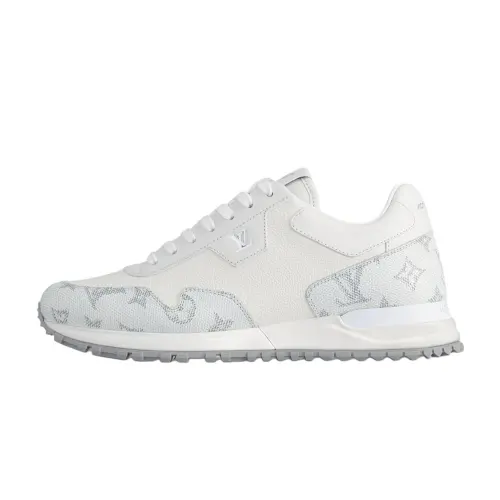 LOUIS VUITTON Run Away Cow Leather Low top Casual Shoes Men's White