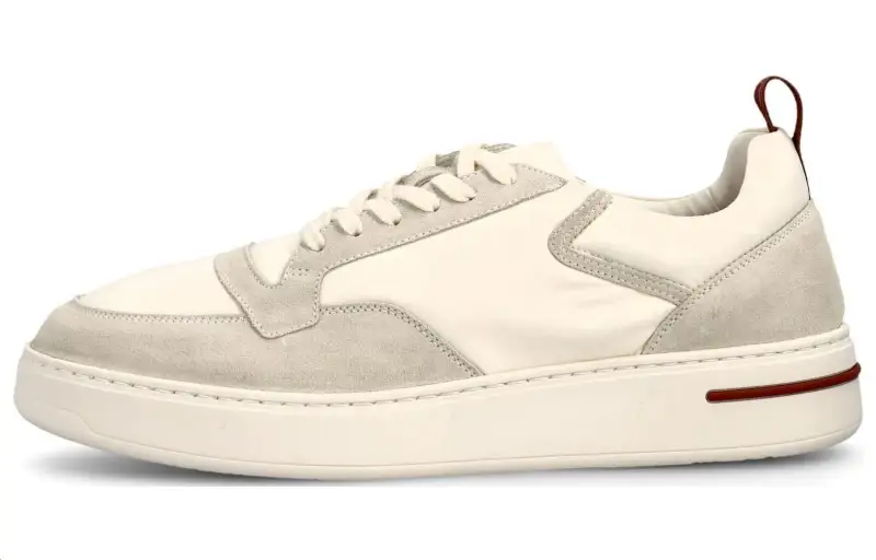 Loro Piana Newport Leather Low top Skateboard Shoes Men's White