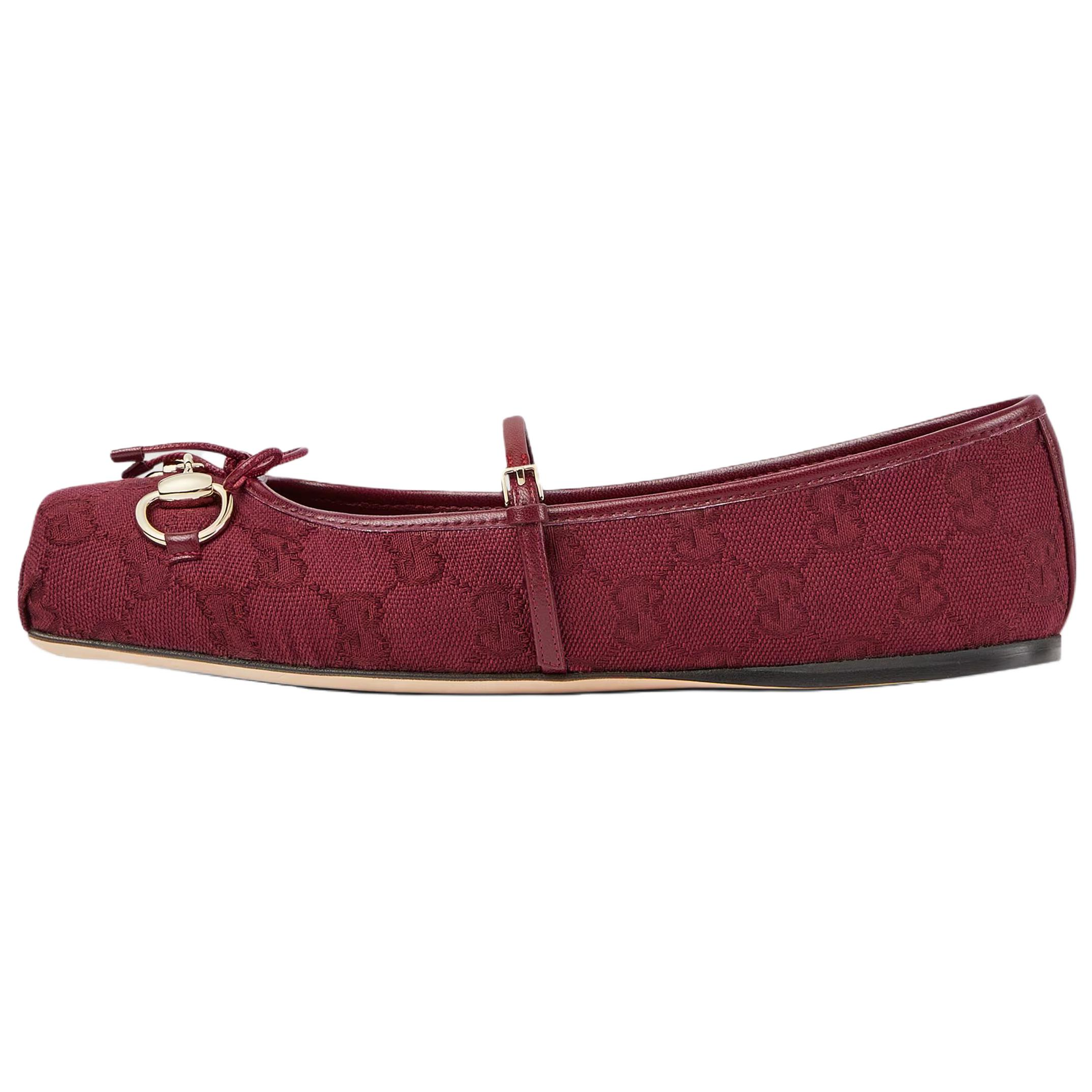 Gucci Wmns Horsebit Ballet Flat 'Rosso Ancora' Women's