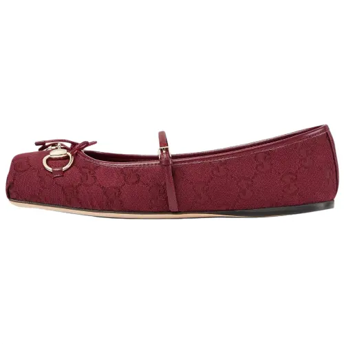 Gucci Wmns Horsebit Ballet Flat 'Rosso Ancora' Women's