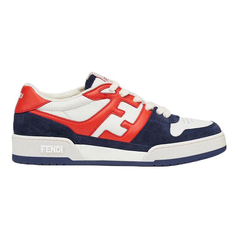 FENDI Match Navy Red Suede Women's