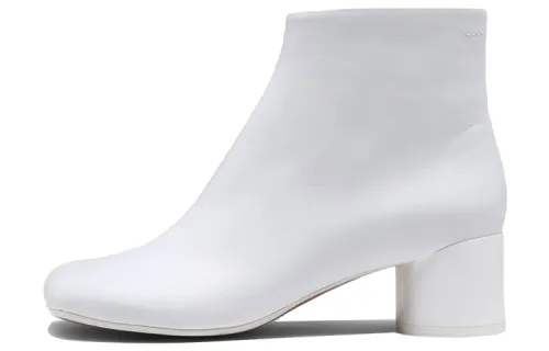 Maison Margiela 6 Logo Classic And Versatile Ankle Boots Women's White