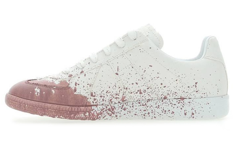 Мужские кеды Maison Margiela (бело-розовые)