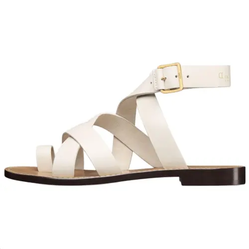 DIOR Dioriviera Dior Sun One Strap Sandals Women's White