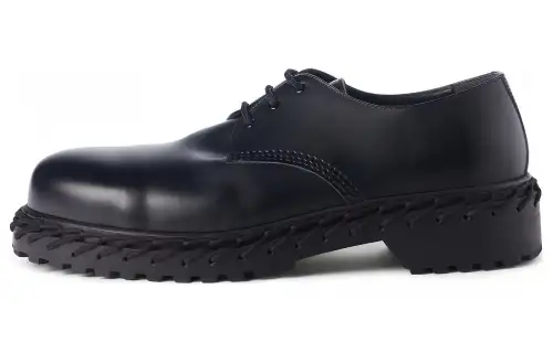 Balenciaga Laces Derbies Leather Shoes Black