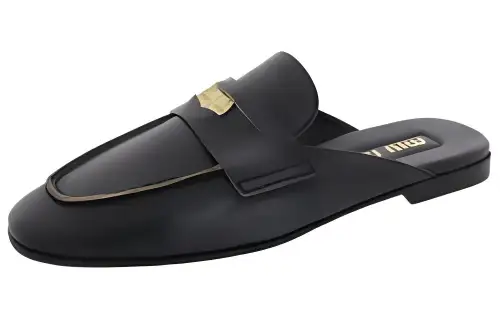MIU MIU Closed Toe Slippers Women's Black