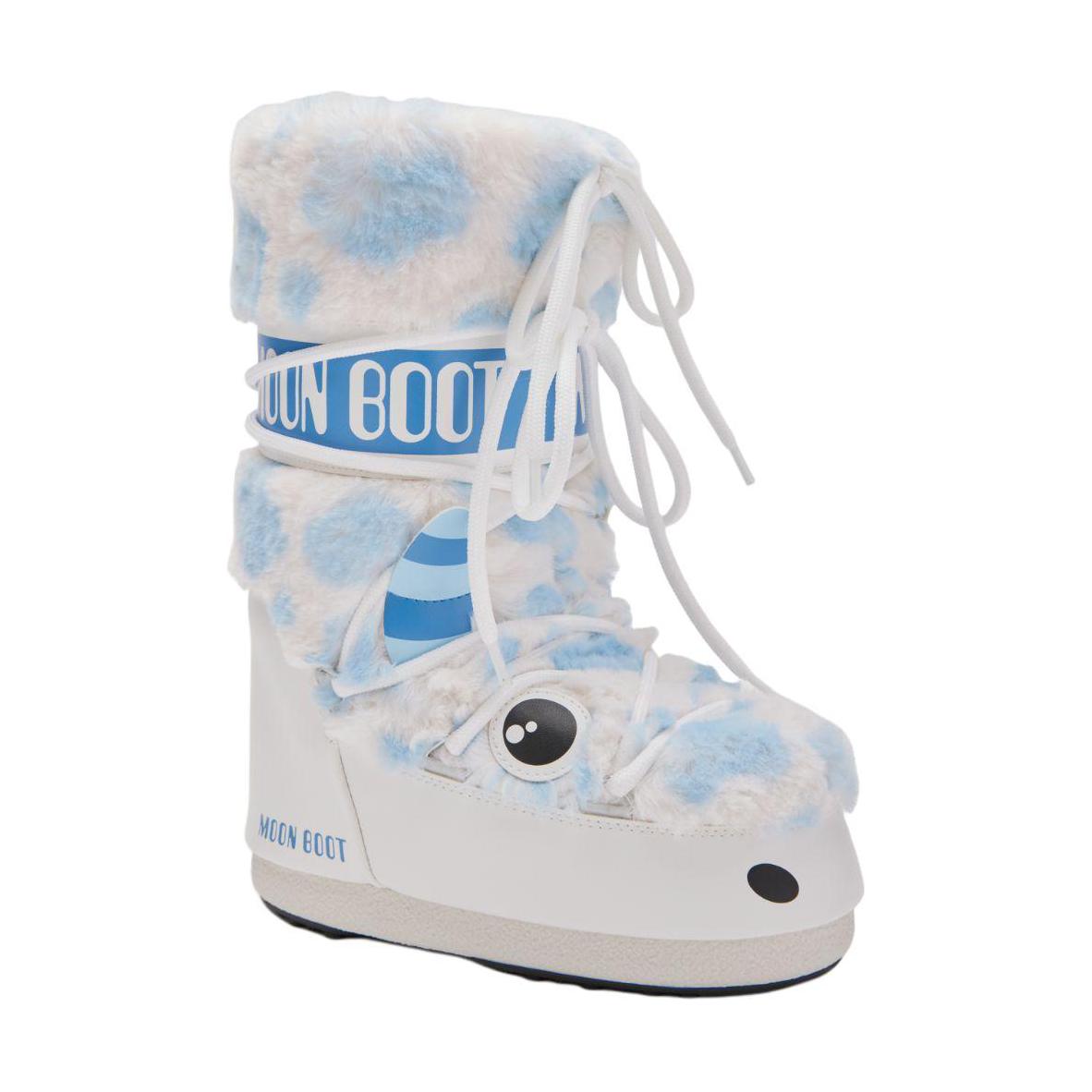 Ботинки Moon Boot Yeti (бело-синие) — фото 3