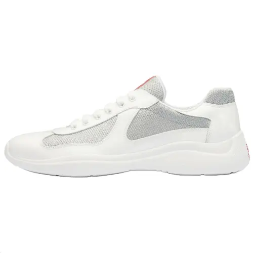 PRADA America's Cup Patent Leather Low top Casual Shoes Men's White