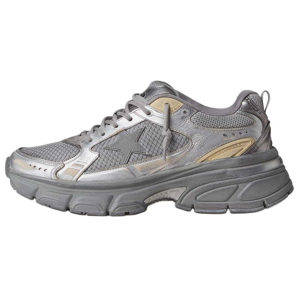 Мужские кроссовки Golden Goose Lightstar (серебряные)