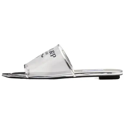 PRADA Slide Slippers Women's Silver