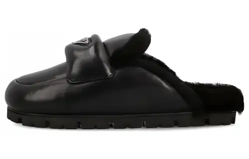 PRADA Padded Leather Mules