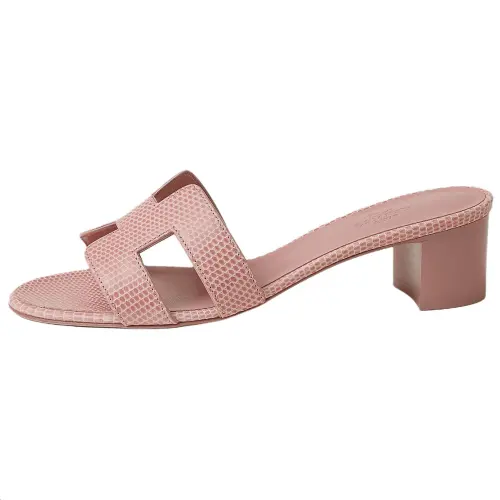 HERMES Oasis Slide Slippers 5cm Women's Pink